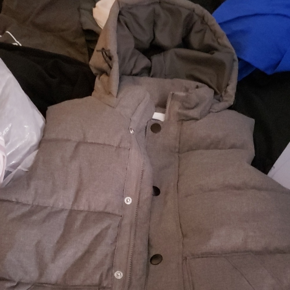 Navy grey puffer jacket